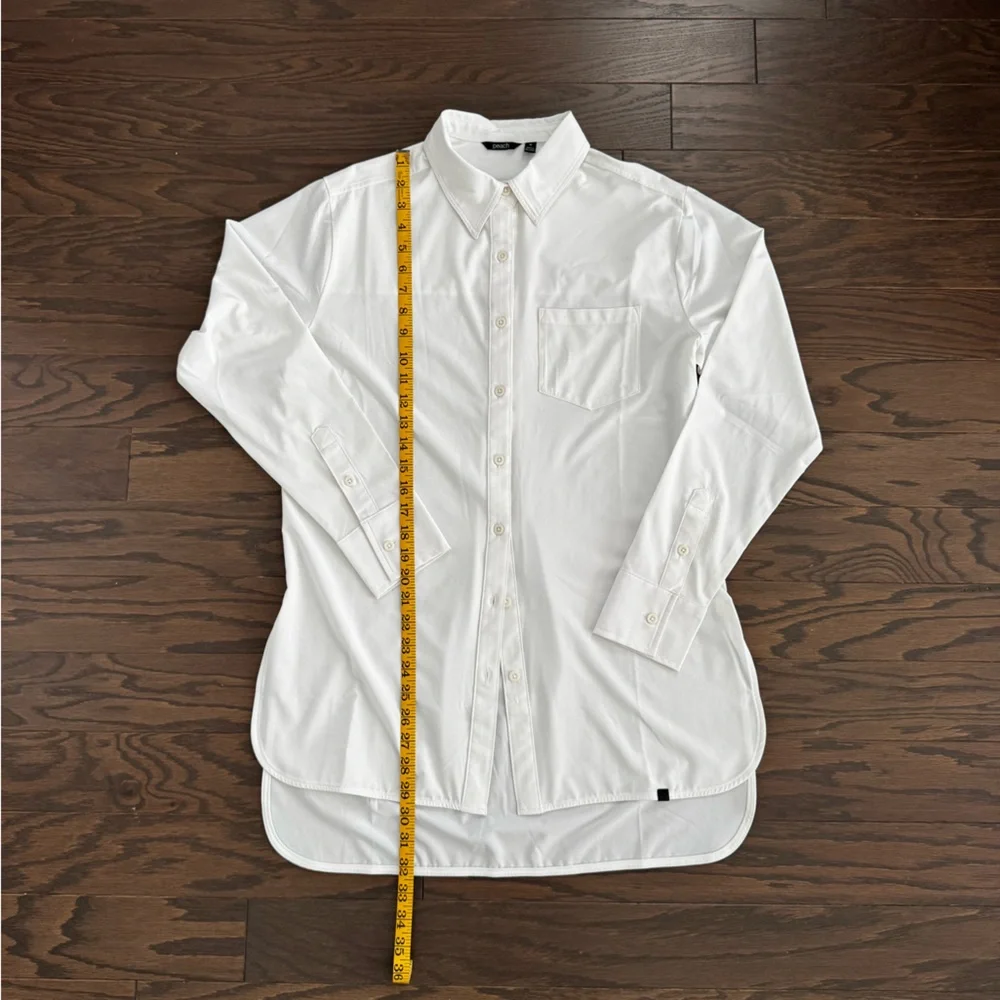 Peach brand White Hi-Low Button Down Shirt - Sz S - Picture 6 of 7